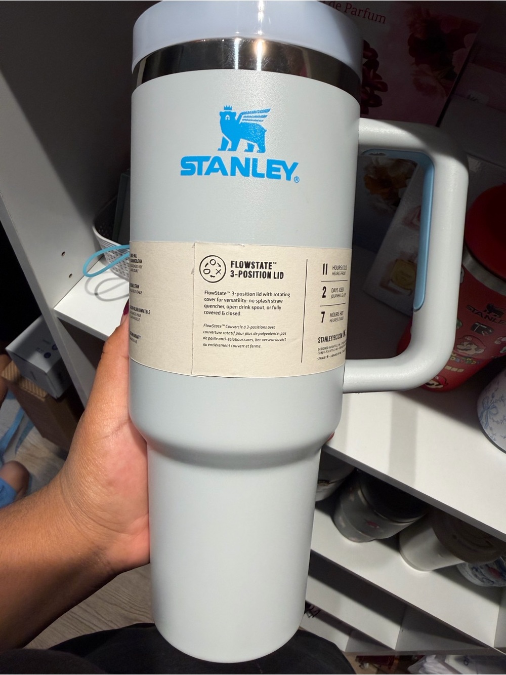 Stanley Light Blue Insulated Travel Mug with Handle